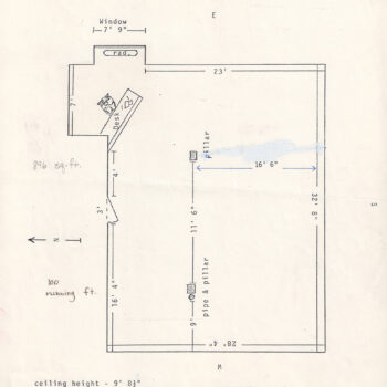 Floor plan of the art gallery at 116 Spadina