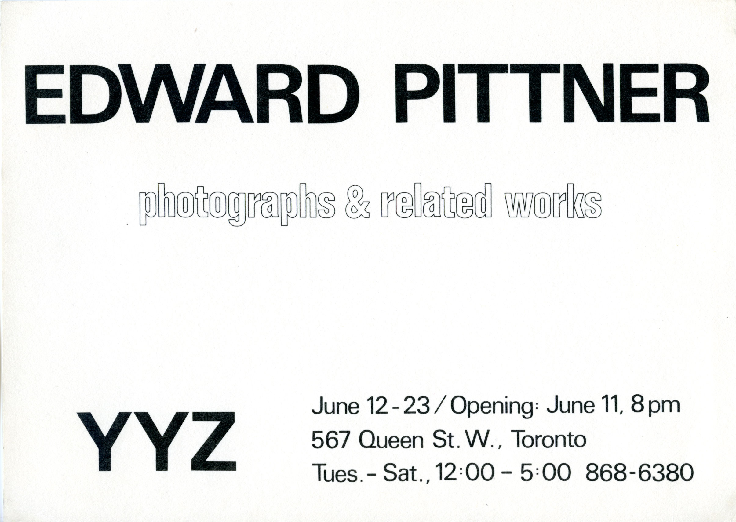 Art show invite Edward Pittner