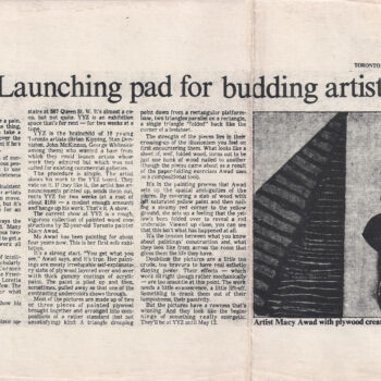 Newspaper clipping about YYZ