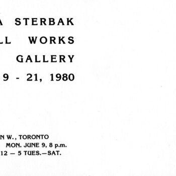 scanned black and white exhibition flyer