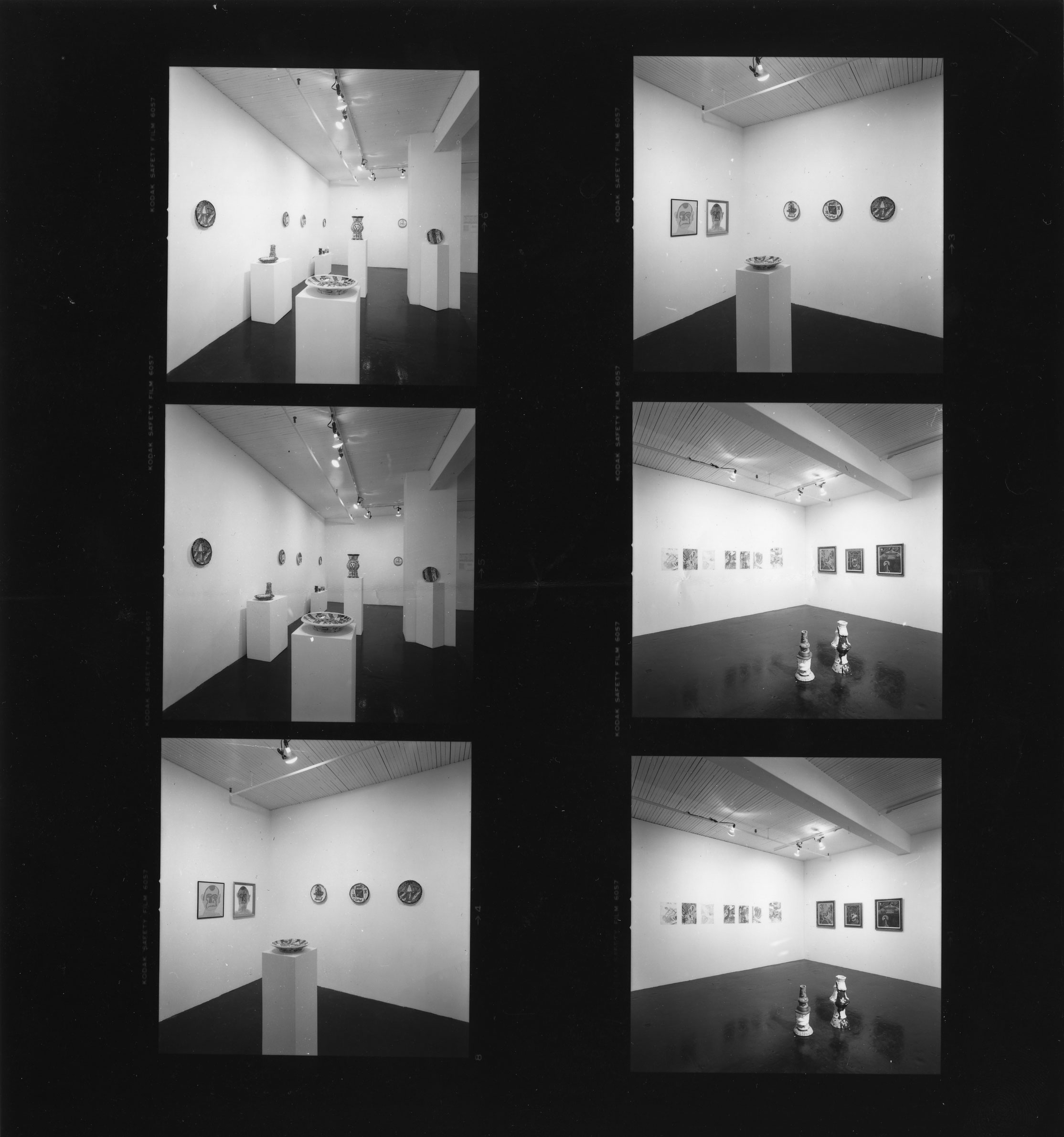 Contact sheet of art in gallery