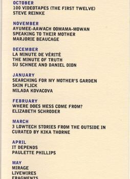 Scan of a YYZ printed exhibition program