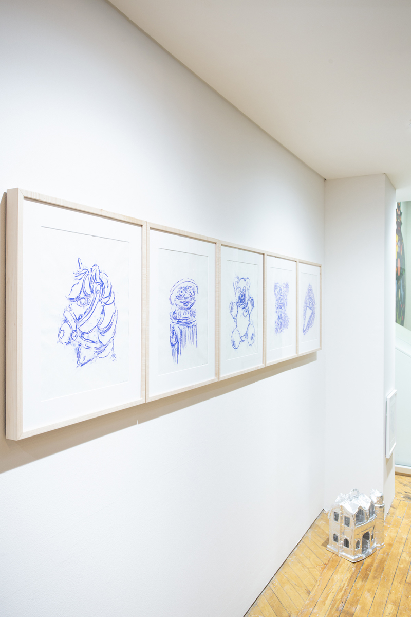 Anran Guo: Installation view, framed prints, window display.