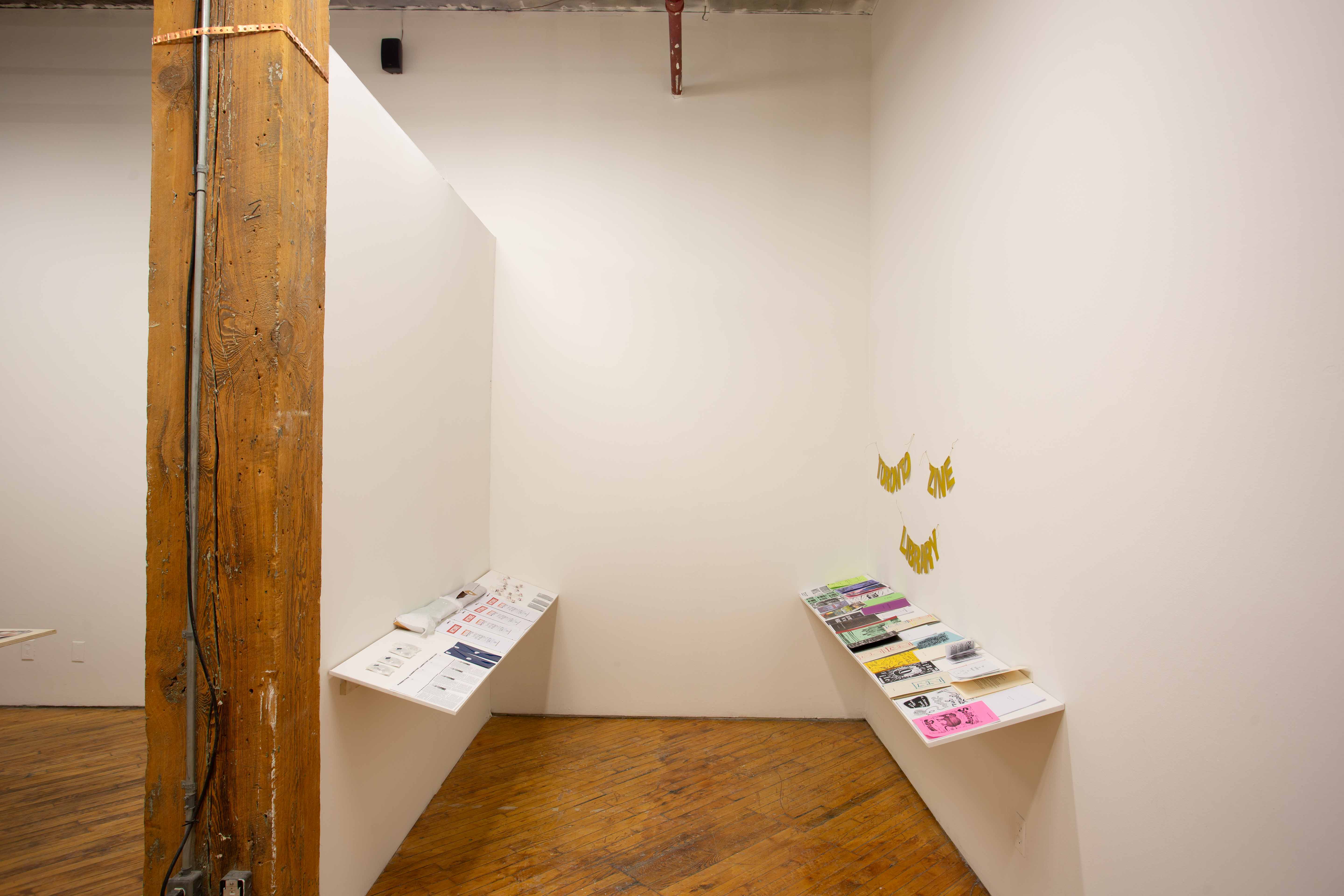 ANTOINE LEFEBVRE, 2015-2025 archive of zines, installation view