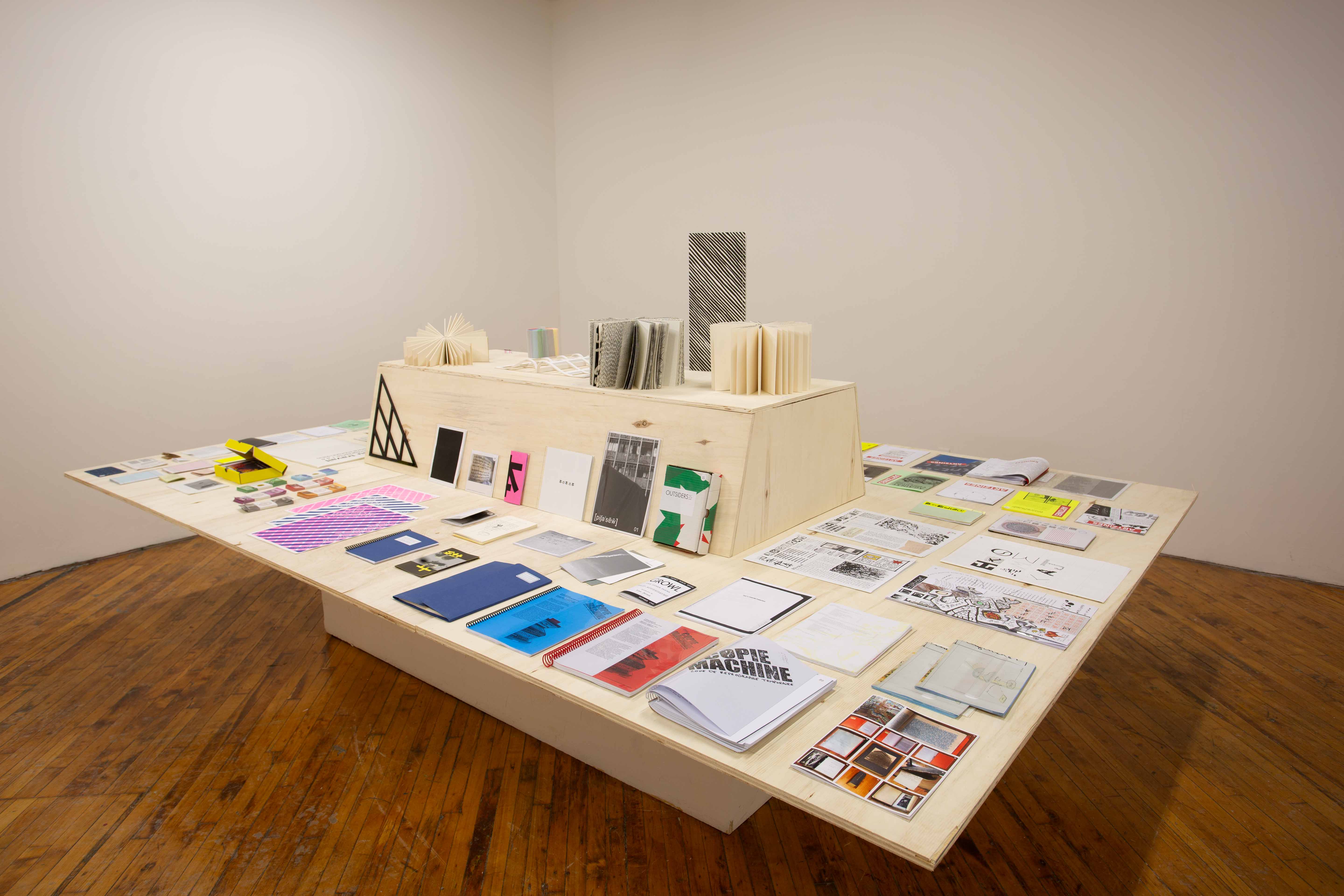 ANTOINE LEFEBVRE, 2015-2025 archive of zines, installation view