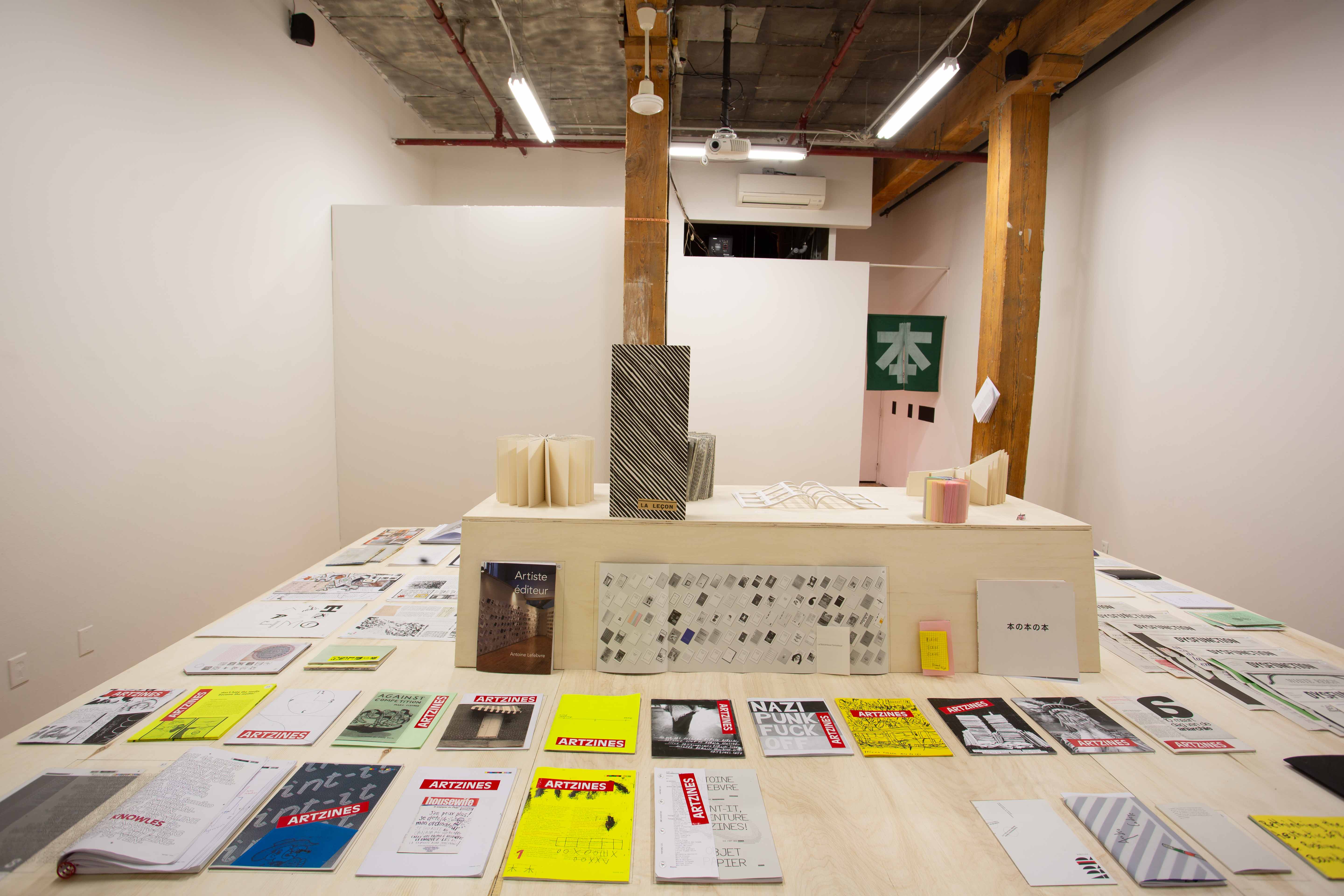 ANTOINE LEFEBVRE, 2015-2025 archive of zines, installation view