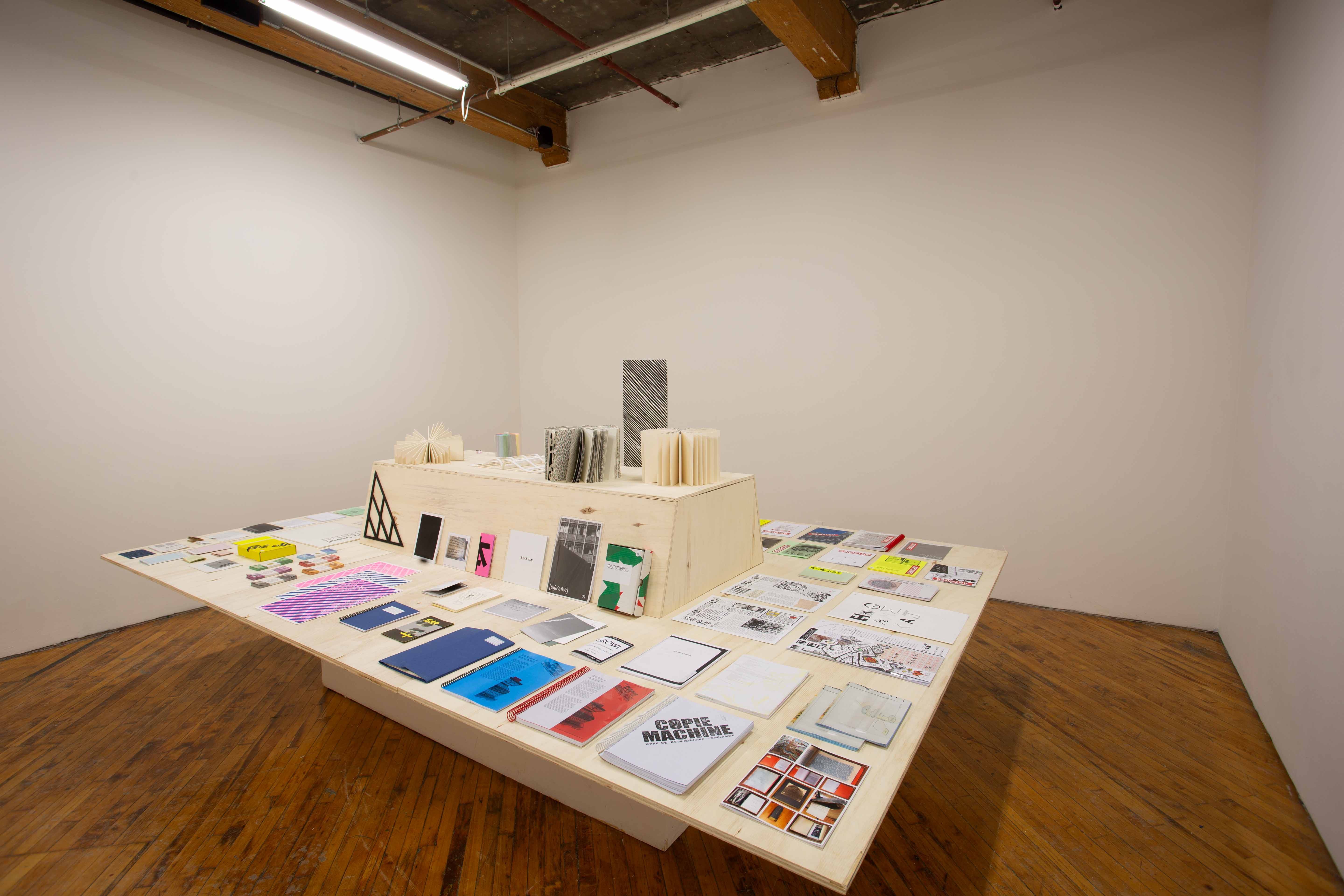 ANTOINE LEFEBVRE, 2015-2025 archive of zines, installation view