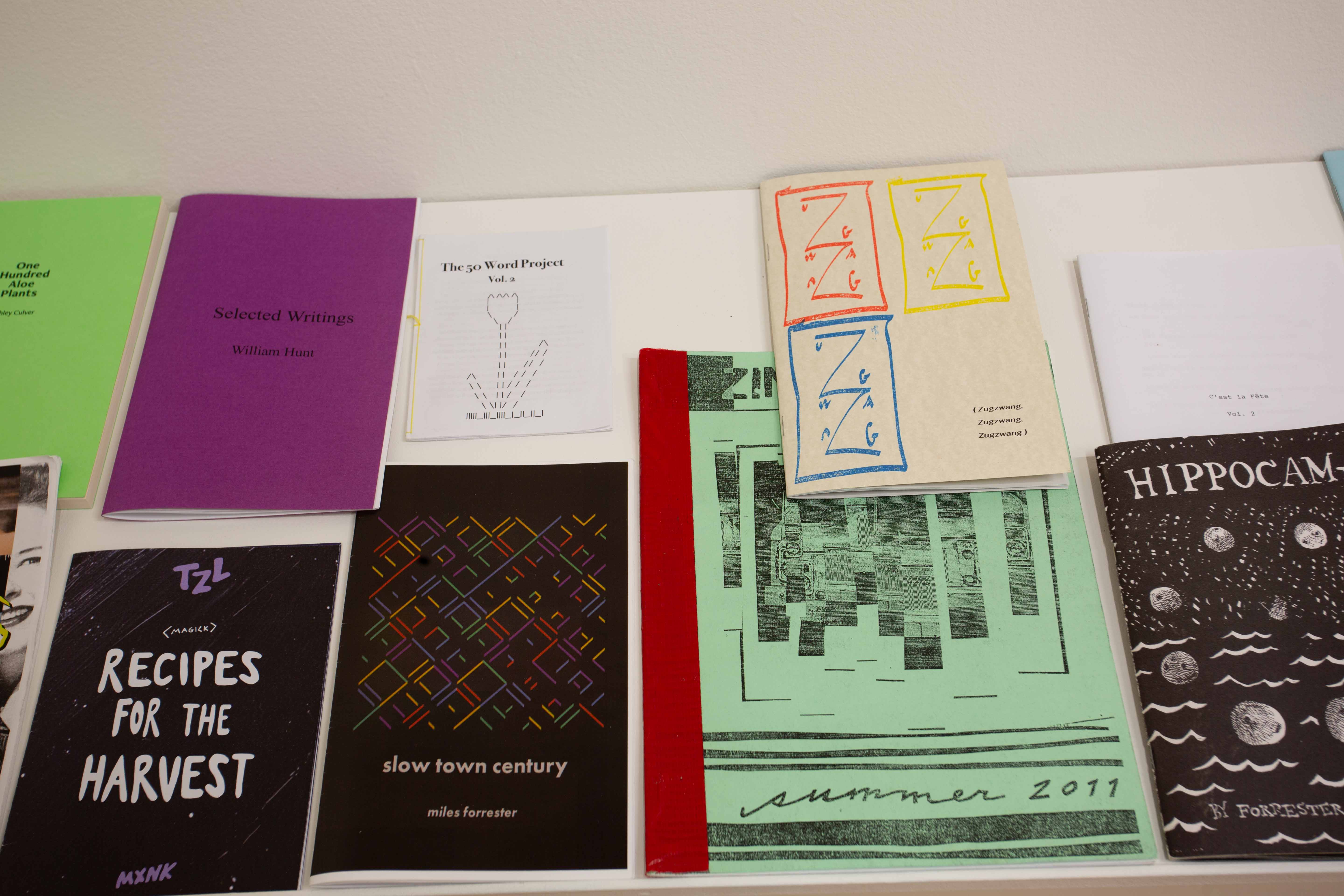 ANTOINE LEFEBVRE, 2015-2025 archive of zines, installation view